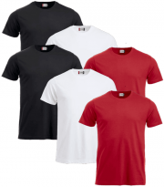 6-er Pack Clique Basic T-Shirts ausw&auml;hlbar aus 3 Farben