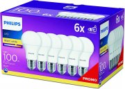 6-er Pack Philips LED E27 13W Lampen warmwei&szlig;