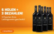6 Flaschen Wein kaufen und nur 3 bezahlen bei Weinvorteil