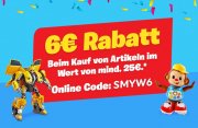 6&euro; Rabatt beim Kauf von Artikeln f&uuml;r 25&euro; bei Smyth Toys