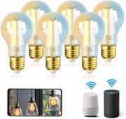 6 St&uuml;ck Aigostar E27 LED A60 Edison Vintage Smart Gl&uuml;hbirnen mit App, Alexa und Google Steuerung