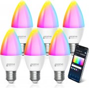 6 St&uuml;ck Aigostar SL2 Smart LED E27 Lampen mit App, Alexa und Google Steuerung