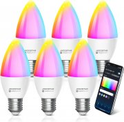 6 St&uuml;ck Aigostar SL2 Smart LED E27 Lampen mit App, Alexa und Google Steuerung