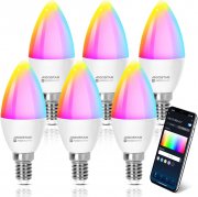 6 St&uuml;ck Aigostar SL2 Smart LED E27 Lampen mit App, Alexa und Google Steuerung