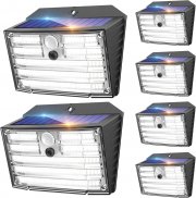 6 St&uuml;ck Claoner 126 LEDs Solarlampen mit Bewegungsmelder