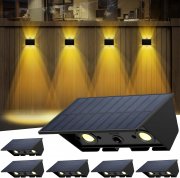 6 St&uuml;ck IIRARA Solar LED Wand- und Zaunleuchten