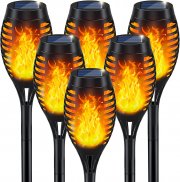 6 St&uuml;ck &lrm;IkeeRuic LED Solarlampen mit Flammeneffekt