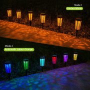 6 St&uuml;ck JSOT Multicolor Warmlicht + RGB Solarleuchten