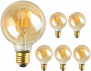 6 St&uuml;ck MPJ Edison Vintage LED Filament Gold Gl&uuml;hbirne E27 4W