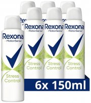 6 St&uuml;ck Rexona MotionSense Deo Spray Stress Control Anti Transpirant mit 48 Stunden Schutz 150 ml