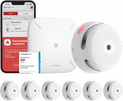 6 St&uuml;ck Xsense Smart Rauchmelder XS01-M mit SBS50 Basisstation und Home Security App