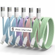 6 St&uuml;ck ZNBTCY USB-A zu Lightning iPhone Ladekabel Apple MFi Certified