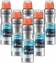 6 x 150 ml L'Or&eacute;al Men Expert 48H Deospray f&uuml;r M&auml;nner