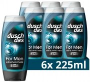 6 x 225 ml Duschdas 3-in-1 Duschgel & Shampoo For Men mit Fresh-Energy-Duftformel
