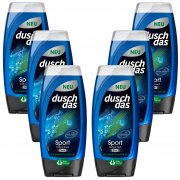  6 x 225 ml Duschdas Sport 3in1 Duschgel und Shampoo