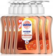 6 x 250 ml Sagrotan Handseife mit frischem Duft nach Mandelbl&uuml;ten und Manukahonig