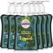 6 x 250 ml Sagrotan Handseife Tropical Edition im Seifenspender 