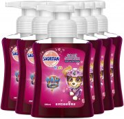 6 x 250 ml Sagrotan Kids Samt-Schaumseife Erdbeere &ndash; Paw Patrol Edition im Seifenspender