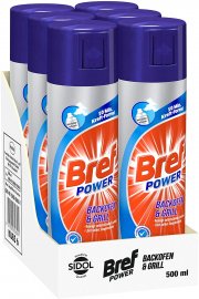 6 x 500ml Bref Power Backofen & Grill Reiniger mit Aktivschaum