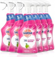 6 x 750 ml Sagrotan 2in1 Allzweck-Desinfektions-Reiniger Bl&uuml;tenfrische & Gr&uuml;ner Apfel