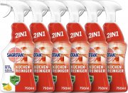 6 x 750 ml Sagrotan Allzweck Reiniger Spritzige Zitrone 2in1 Desinfektionsreiniger