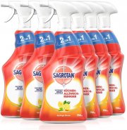 6 x 750 ml Spr&uuml;hflaschen Sagrotan K&uuml;chen-Allzweck-Reiniger Spritzige Zitrone