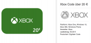 20 &euro; XBOX Code nur 15 &euro; *HOT