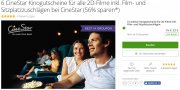 6 CineStar Gutscheine nur 33&nbsp;&euro; - 56 % Rabatt *nur noch wenige verf&uuml;gbar