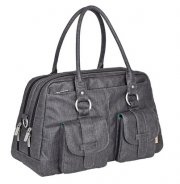 L&auml;ssig Vintage Metro Bag Wickeltasche in Twill black nur 50 &euro; 