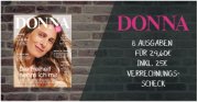 DONNA Probeabo f&uuml;r 29,60 Euro + 25 Euro Geldpr&auml;mie (Scheck)