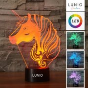 LED 3 D Lampe (Einhorn) 