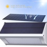Solar Wandleuchte f&uuml;r Au&szlig;enbereich /Garten 48 LED + Alu + Bewegungssensor