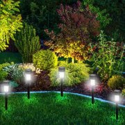 10er-SET Solar-Gartenleuchte, mit Erdspie&szlig; (50% Rabatt) 