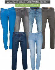 Wrangler Jeans und Shorts nur 7,99 &euro;
