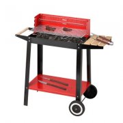 Grill da.?! Dann ist hier der Grillwagen mit seitlicher Holzablage