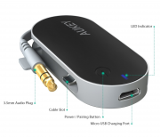 Aukey Bluetooth Stereo Transmitter-Audio Dongle f&uuml;r 14,99 &euro;