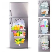 3D-K&uuml;hlschrank-Sticker mit Motiv