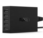 AUKEY USB Ladeger&auml;t 5 USB Ports Ladeadapter 25W f&uuml;r 7,99 &euro;