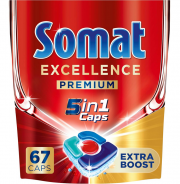 67 Caps Somat Excellence Premium 5in1 schnellaufl&ouml;sende Sp&uuml;lmaschinentabs mit Extra Boost