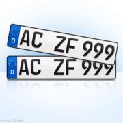 2 St&uuml;ck EU KFZ Nummernschilder nur 10,69 &euro;
