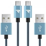 Rampow&reg; Micro USB Kabel Nylon 1m / 3.3ft [2-Pack] - 2A Micro USB Schnellladekabel 