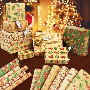 6er Pack 41x235 cm Joyoldelf Weihnachts Geschenkpapier