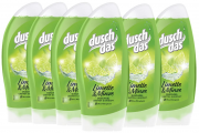 6er Pack (6 x 250 ml) Duschdas Damen Duschgel Limette & Minze