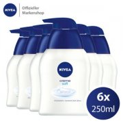 6er Pack (6 x 250 ml) NIVEA Creme Soft Seife pflegende Handseife mit Mandel&ouml;l
