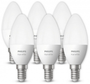 6er Pack Philips Hue LED-Lampe 5,5 W Warmwei&szlig; E14