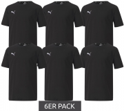6er Pack PUMA TeamGoal 23 Casual Herren T-Shirts mit Puma Logo 100% Baumwolle