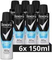 6er Pack Rexona Men MotionSense Deo Spray Cobalt Dry Anti-Transpirant mit 48 Stunden Schutz