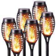 6er Pack Solar-Gartenfackeln mit Flammeneffekt f&uuml;r 20&euro;