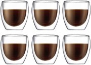 6er Set Bodum Pavina Gl&auml;ser doppelwandig 0,25 Ltr.