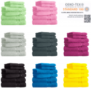 6er Set Mixibaby Frottee Handtuch 2x Duschtuch 2x Handtuch 2x G&auml;stetuch 100% Baumwolle